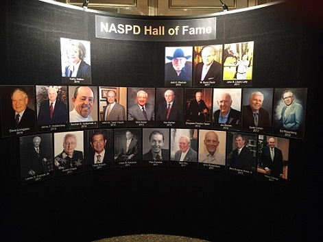 Tioga founder's picture, Mort Keiser, on display as part of the NASPD Hall of Fame